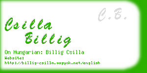 csilla billig business card